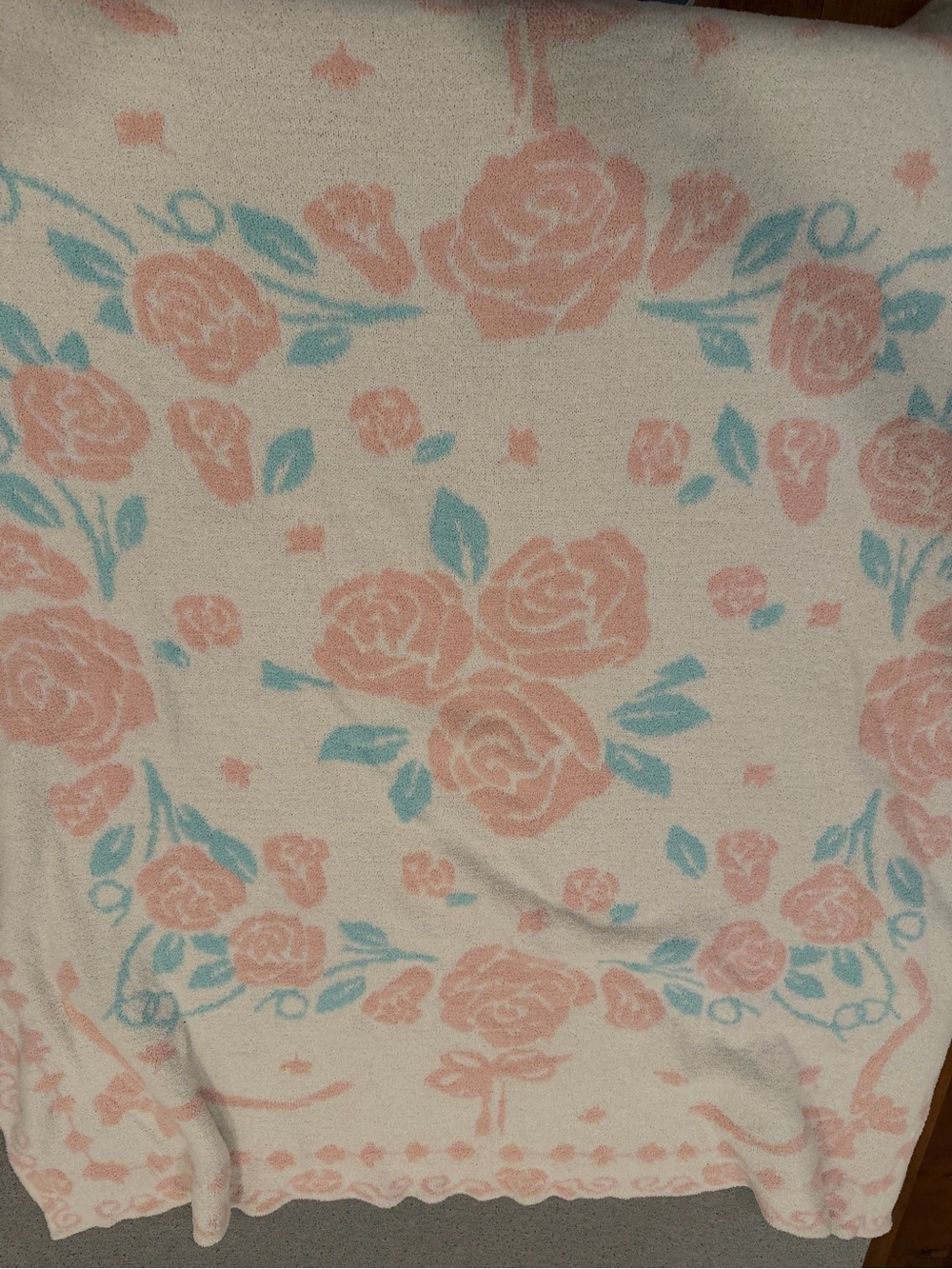 Vintage pink & blue Francesca blanket